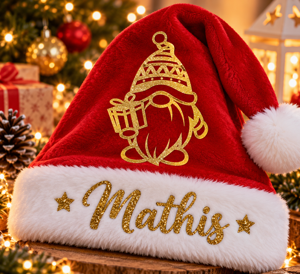 Bonnet de Noël personnalisé avec prénom