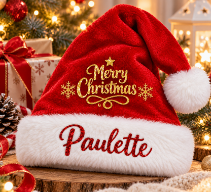 Bonnet de Noël personnalisé avec prénom