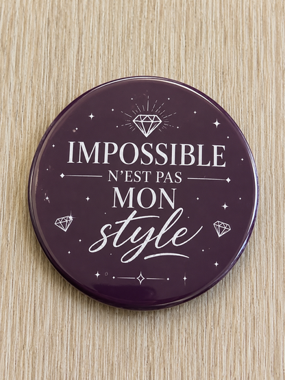 Badge Phrase Positive – Portez vos plus belles pensées