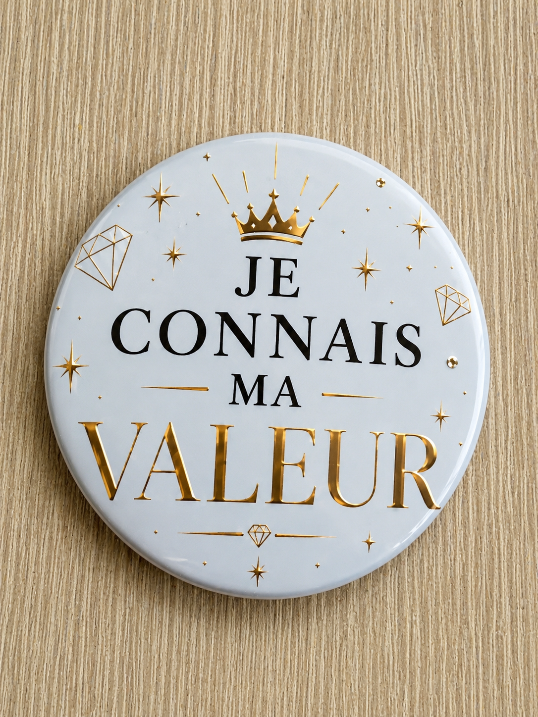 Badge Phrase Positive – Portez vos plus belles pensées