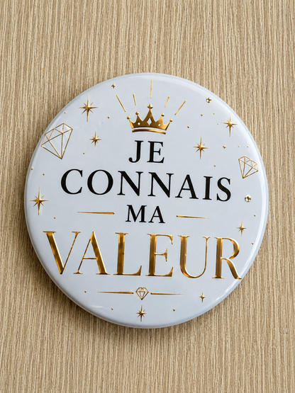 Badge Phrase Positive – Portez vos plus belles pensées