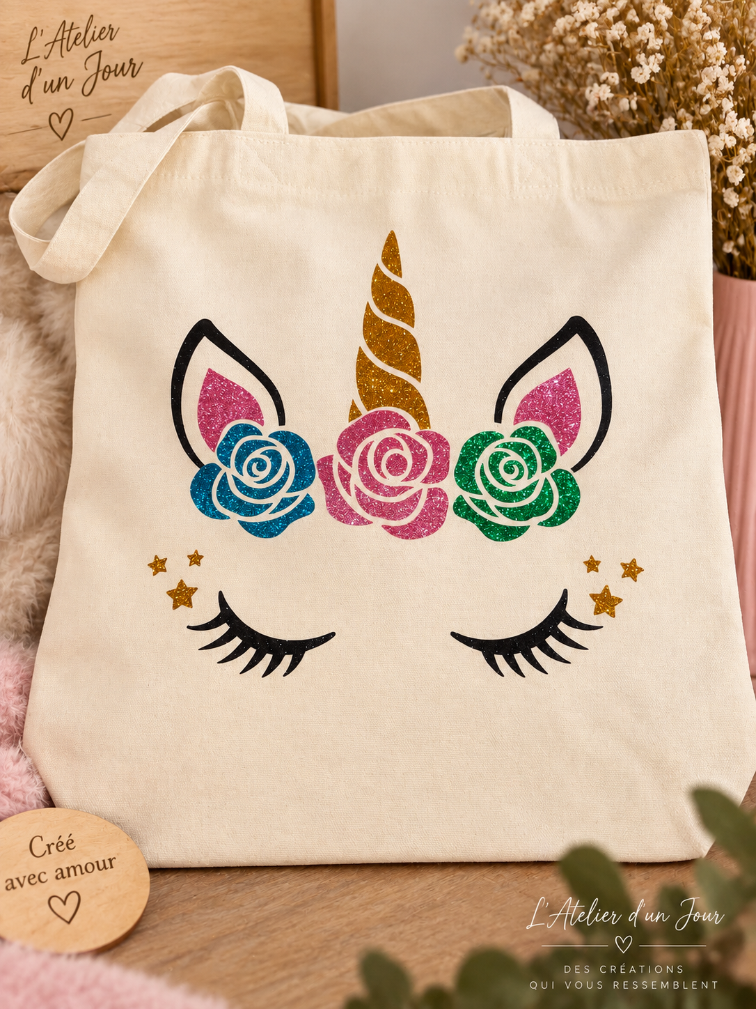 Tote bag licorne