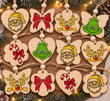 Décoration de Noël en bois personnalisée – Motifs festifs