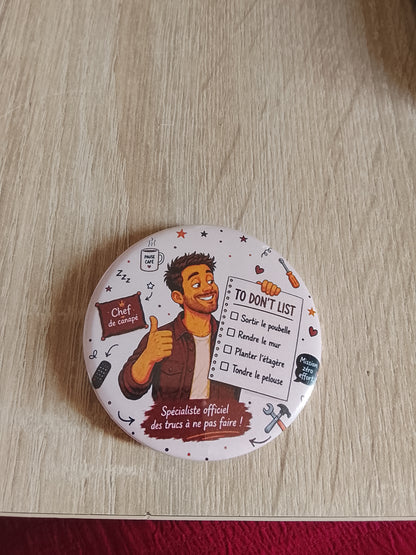 Badge homme humour