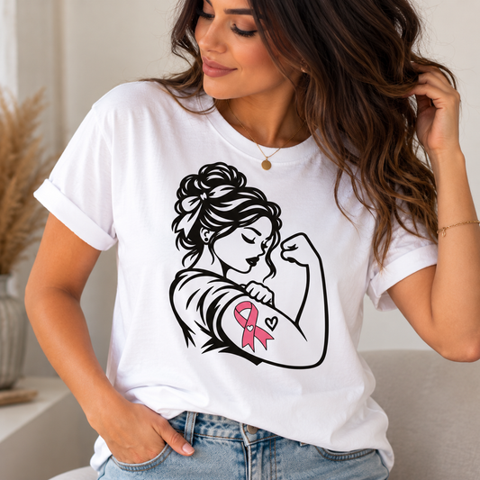 🎀 T-shirt Octobre Rose – Modèle au choix